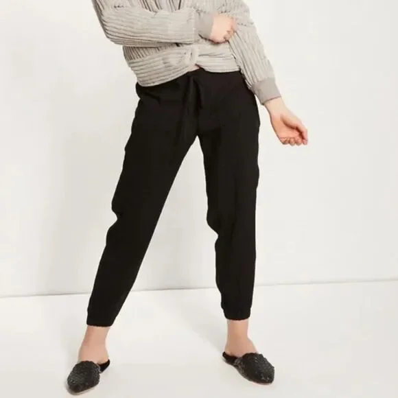 The Odells Black Cypress Crinkle Relaxed Fit Sheer Lightweight Pants Size Medium - Picture 6 of 6